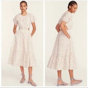 J Crew 8 Eden Side Cutout Maxi Dress in Meadow Floral